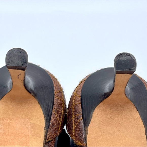 DIOR | Brown Quilted Leather D'Orsay Stiletto Pumps | IT 36.5 (US 6.5) - Picture 15 of 16